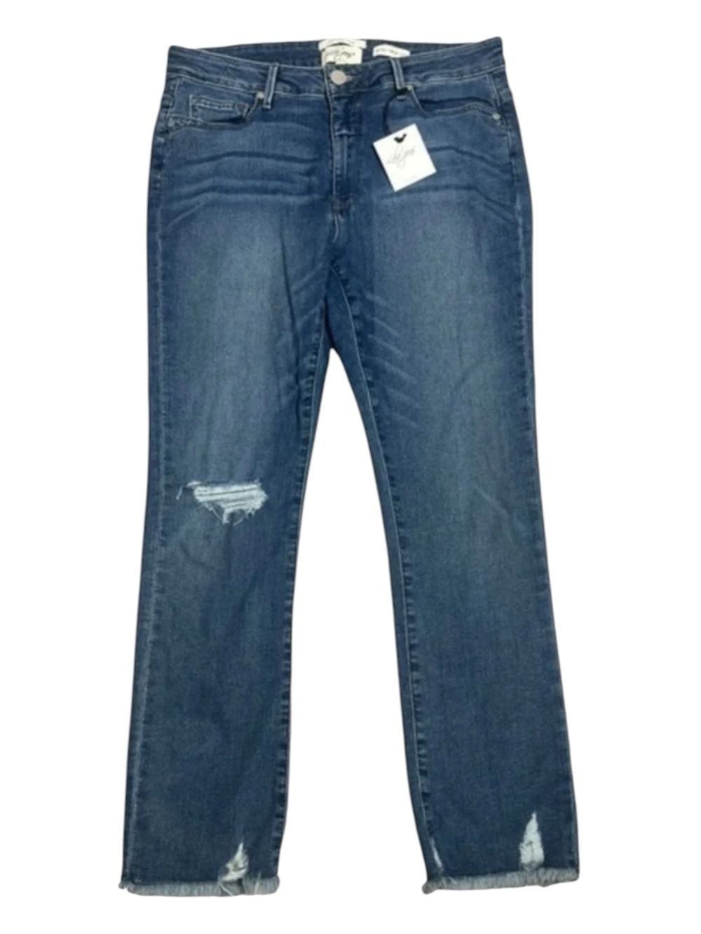 Lola mid rise straight leg jeans size 32 sustainable denim